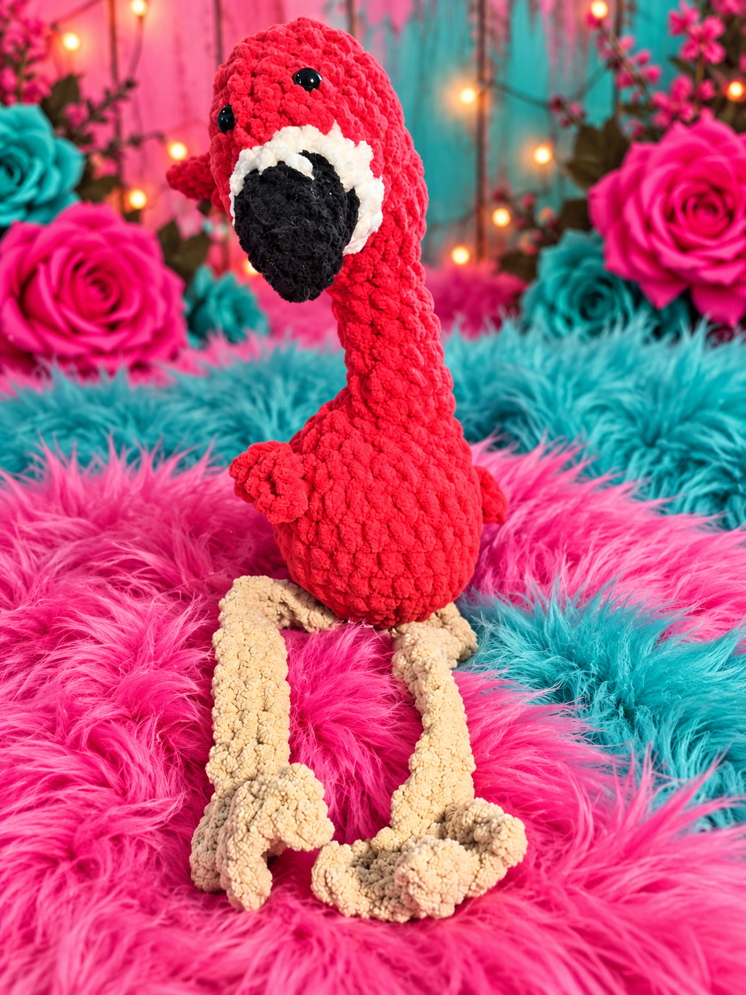 crochet Small flamingo