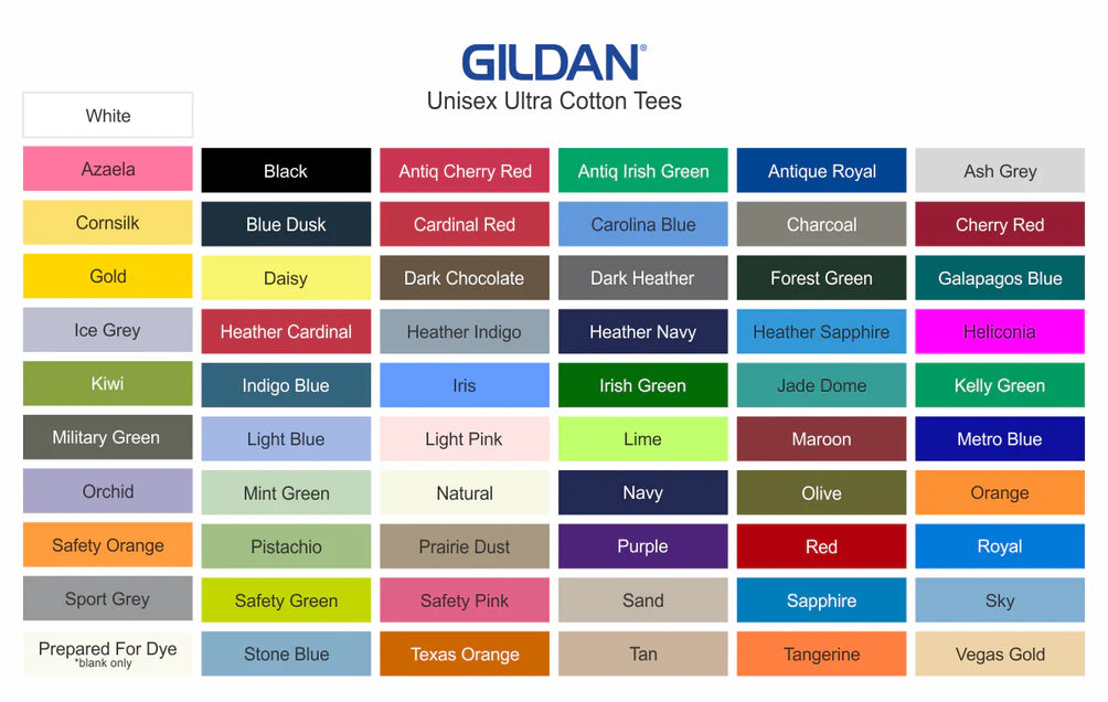 Gildan t-shirts